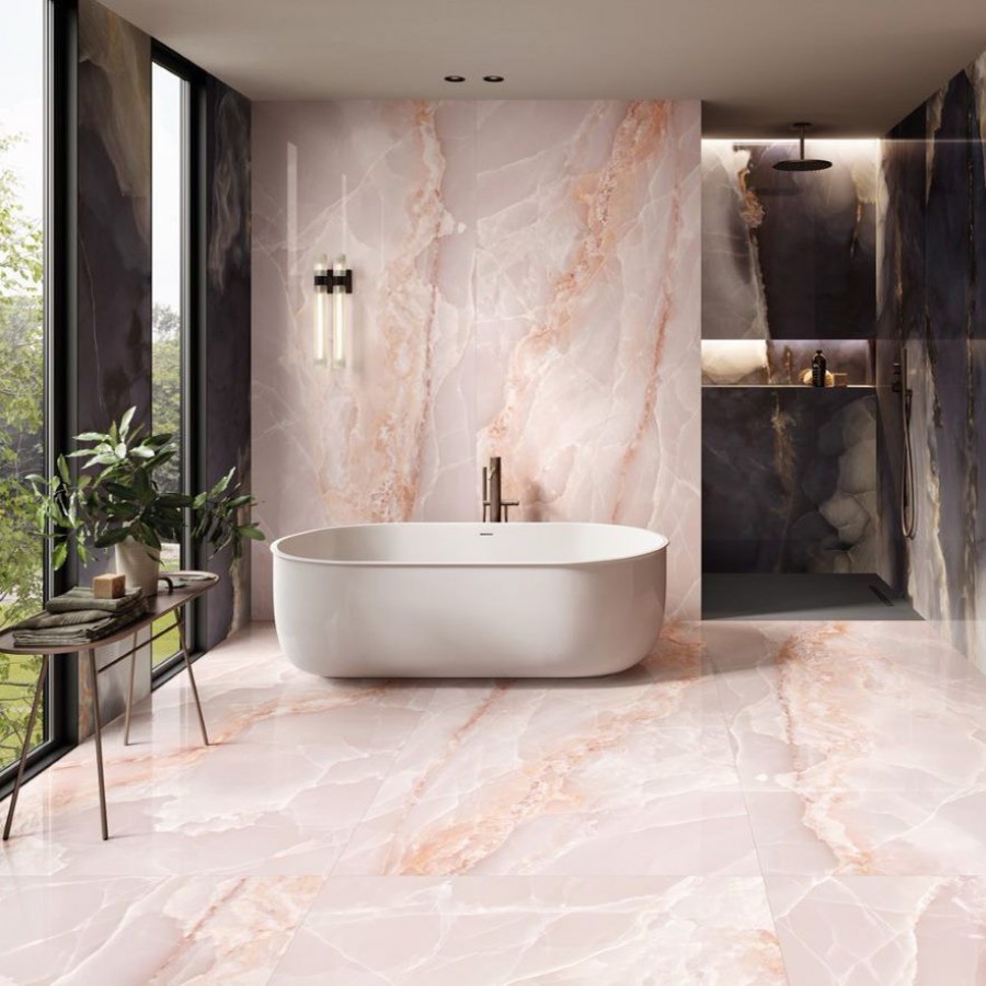 Керамогранит 278x120 Pink Lappato Tele Di Marmo Onix лаппатированная розовый оникс 6.5мм Emil Ceramica Керамогранит 278x120 Pink Lappato Tele Di Marmo Onix лаппатированная розовый оникс 6.5мм Emil Ceramica