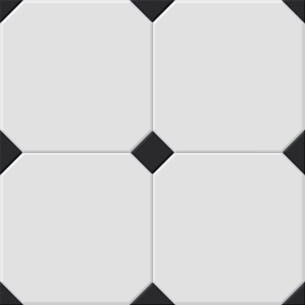 Плитка 58x58 9мм Betera Black-White матовая El Molino Плитка 58x58 9мм Betera Black-White матовая El Molino