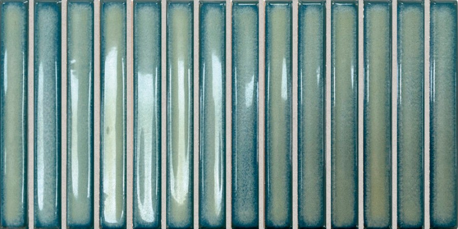 Плитка 25x13 Osaka Bars Green 133481 глянцевая, 3d синий, зеленый, мультиколор однотонная, краска, штукатурка DNA Tiles Плитка 25x13 Osaka Bars Green 133481 глянцевая, 3d синий, зеленый, мультиколор однотонная, краска, штукатурка DNA Tiles