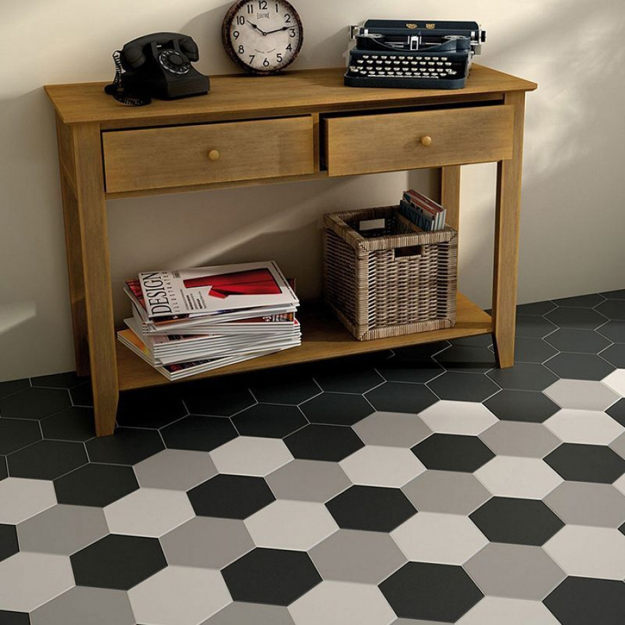 Керамогранит 20x20 Blanco Mate Mat Hexatile матовая, неполированная белый бетон Equipe Керамогранит 20x20 Blanco Mate Mat Hexatile матовая, неполированная белый бетон Equipe