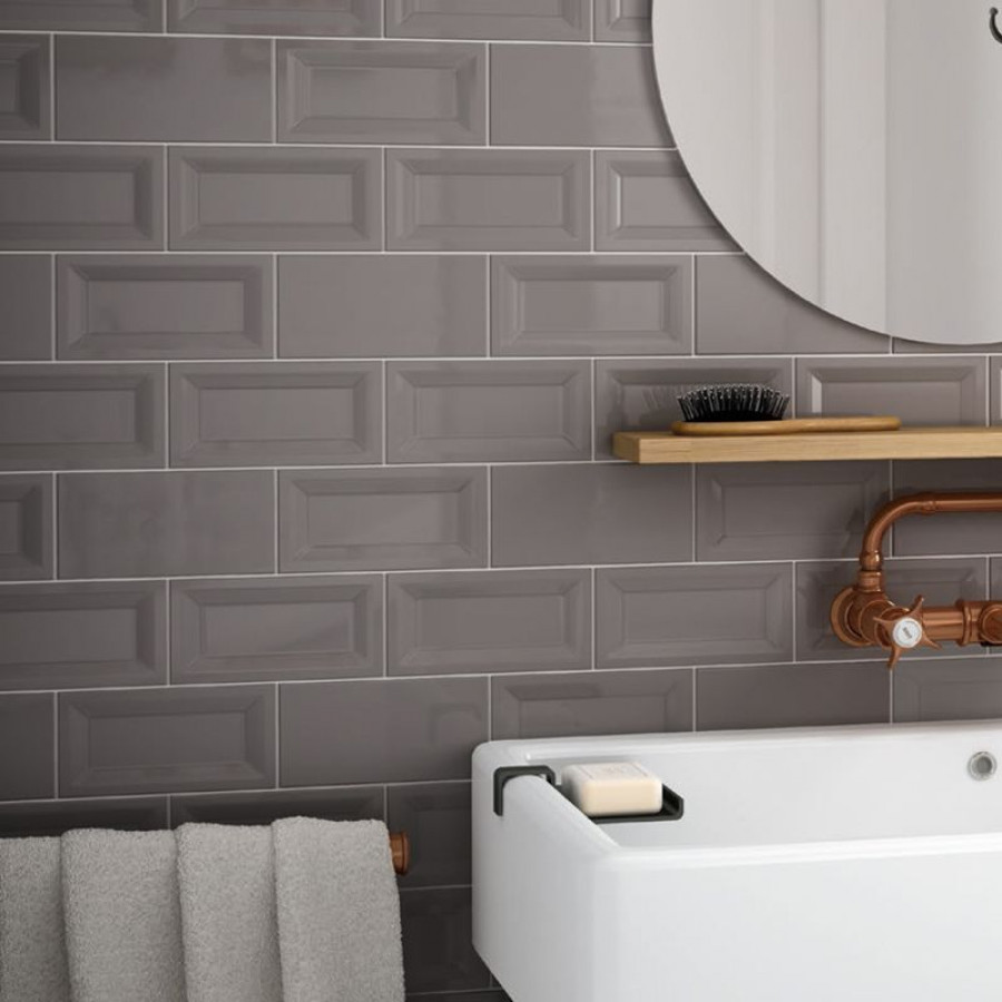 Плитка 15x15 Skirting Gris Oscuro Brillo In Metro глянцевая моноколор орнамент Equipe Плитка 15x15 Skirting Gris Oscuro Brillo In Metro глянцевая моноколор орнамент Equipe