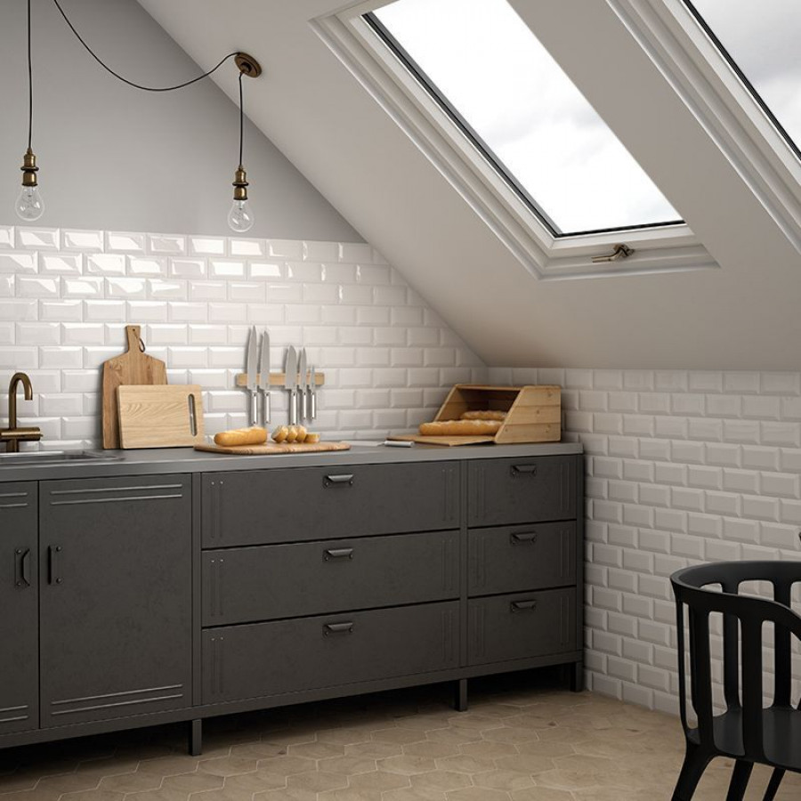 Плитка 15x10 White Luc Metro глянцевая белый камень Equipe Плитка 15x10 White Luc Metro глянцевая белый камень Equipe