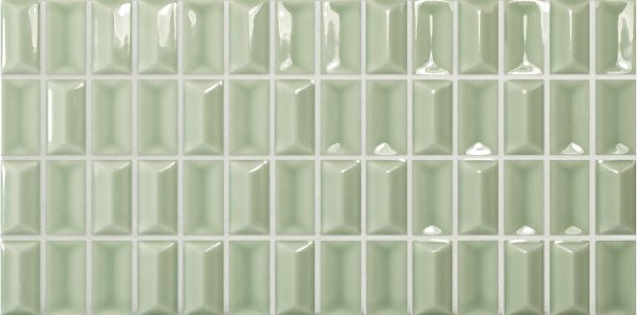 Керамическая плитка 25x13 Wow 3DB Diamond Jade Gloss зеленый глянцевая Керамическая плитка 25x13 Wow 3DB Diamond Jade Gloss зеленый глянцевая