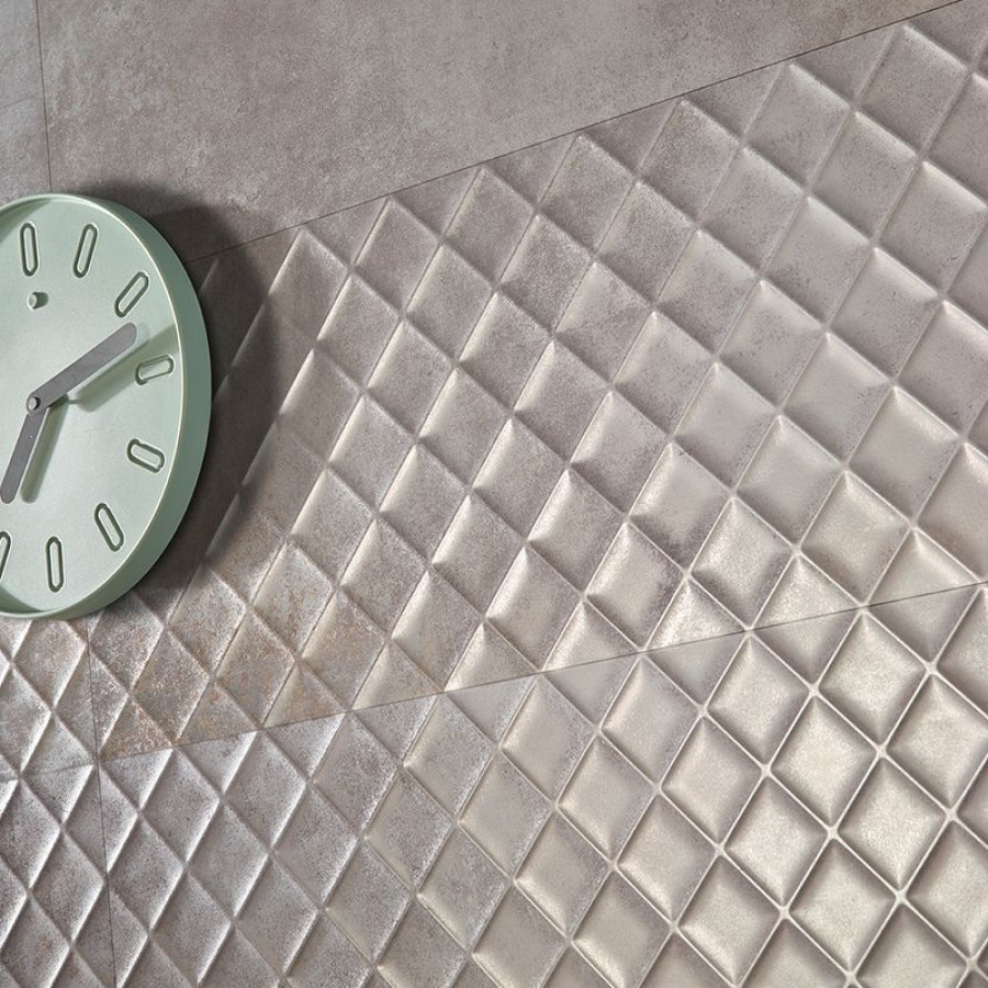 Плитка 120x45 Chess Iron Rett Metallic матовая, рельефная серый 11.5мм Love Ceramic Плитка 120x45 Chess Iron Rett Metallic матовая, рельефная серый 11.5мм Love Ceramic