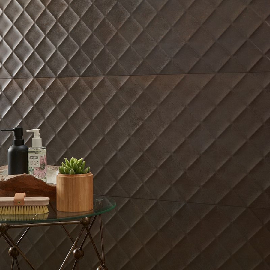 Плитка 120x45 Chess Carbon Rett Metallic матовая, рельефная бронза 11.5мм Love Ceramic Плитка 120x45 Chess Carbon Rett Metallic матовая, рельефная бронза 11.5мм Love Ceramic