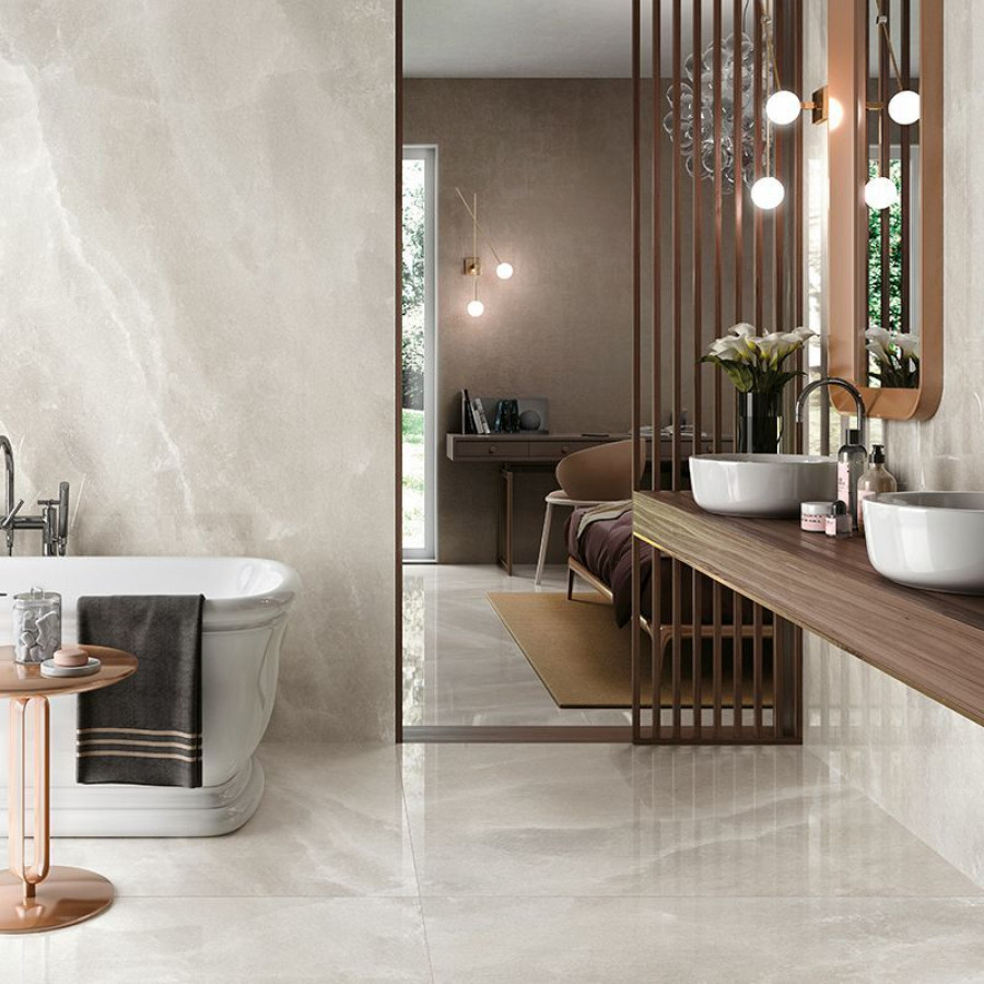 Керамогранит 280x120 White Crystal Lucido Cosmopolitan глянцевая бежевый 6мм Mirage Керамогранит 280x120 White Crystal Lucido Cosmopolitan глянцевая бежевый 6мм Mirage