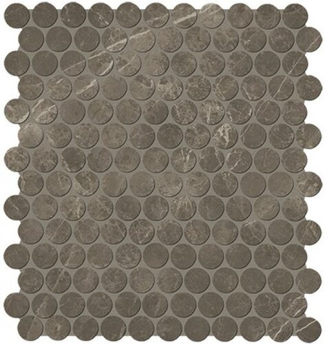 Плитка Fap Ceramiche 33x30 Roma Imperiale Round Mosaico Fltq матовая коричневый мрамор 9мм Плитка Fap Ceramiche 33x30 Roma Imperiale Round Mosaico Fltq матовая коричневый мрамор 9мм