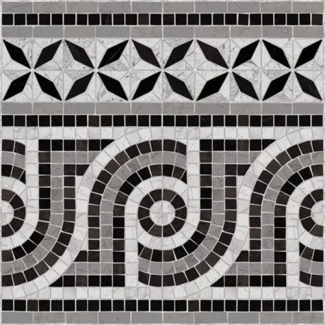 Плитка декор Cenefa Nola Negro 43.5x43.5 Vives Плитка декор Cenefa Nola Negro 43.5x43.5 Vives