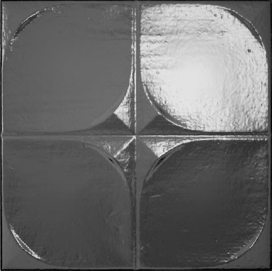 Плитка 15x15 Plata Sindhi Brillo Etnia глянцевая, рельефная черный однотонный Vives Плитка 15x15 Plata Sindhi Brillo Etnia глянцевая, рельефная черный однотонный Vives