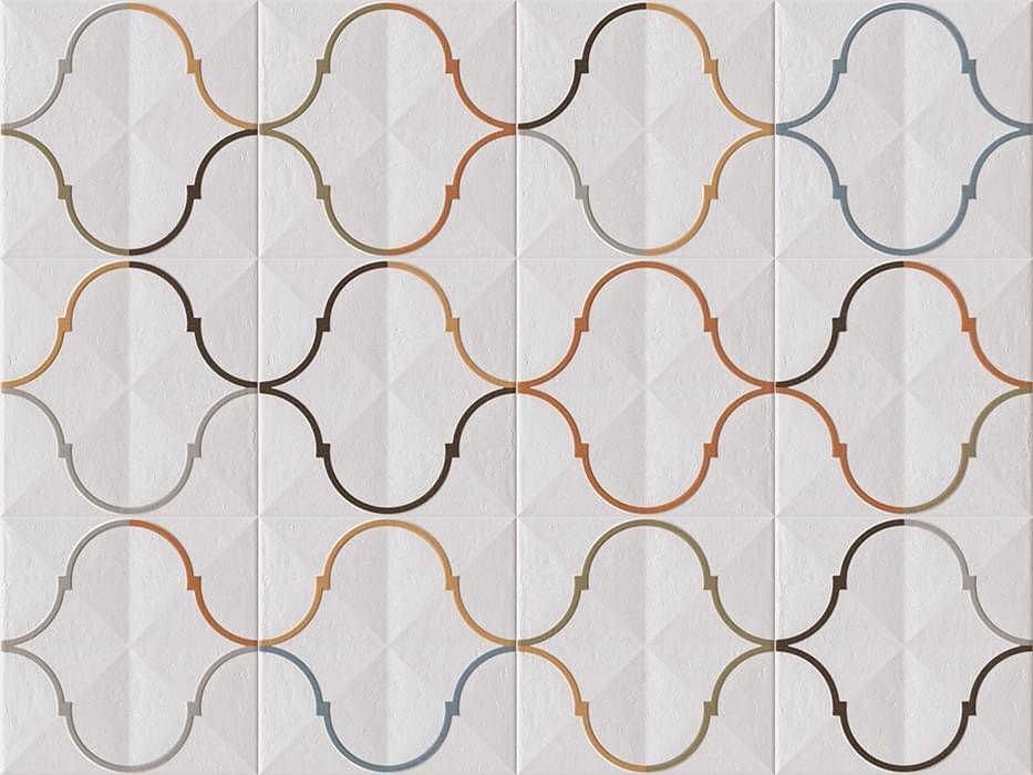 Плитка 20x20 Multicolor Oromo Matt Etnia матовая, рельефная белый рельеф Vives Плитка 20x20 Multicolor Oromo Matt Etnia матовая, рельефная белый рельеф Vives