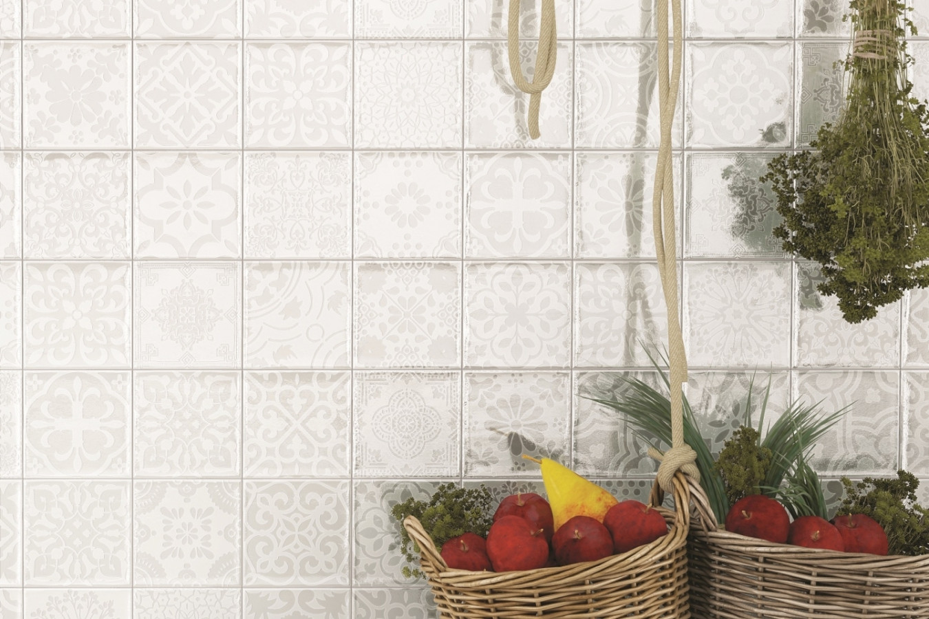 Плитка 15x15 Blanco Tamil Brillo Etnia глянцевая, рельефная белый однотонный Vives Плитка 15x15 Blanco Tamil Brillo Etnia глянцевая, рельефная белый однотонный Vives