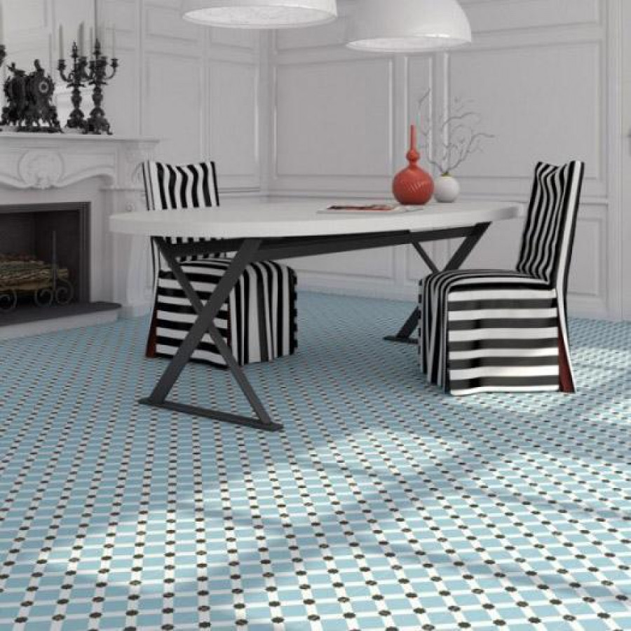 Плитка 20x20 Celeste Palau Matt Vives 1900 матовая белый орнамент 8мм Vives Плитка 20x20 Celeste Palau Matt Vives 1900 матовая белый орнамент 8мм Vives