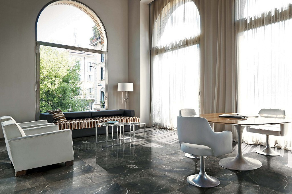 Керамогранит 80x80 Black Deep Nat Timeless матовая серый мрамор Cerim Керамогранит 80x80 Black Deep Nat Timeless матовая серый мрамор Cerim