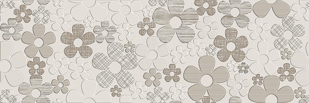 Плитка 60x20 Decor Daisy Beige серый Bonaparte Плитка 60x20 Decor Daisy Beige серый Bonaparte