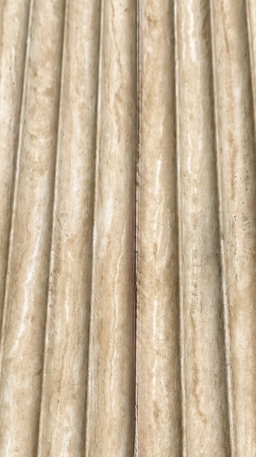 Стеновая панель 280x10 Панель из КМ Wave Travertine / Волна Травертин бежевый Bonaparte Стеновая панель 280x10 Панель из КМ Wave Travertine / Волна Травертин бежевый Bonaparte