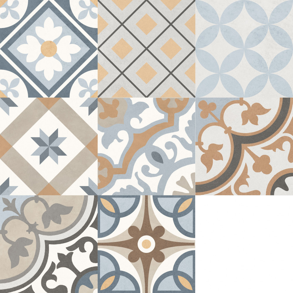 Керамогранит 20x20 Pamp 7 матовая разноцветный 8мм Creto Керамогранит 20x20 Pamp 7 матовая разноцветный 8мм Creto