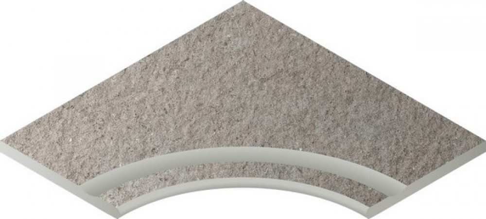 Керамогранит 60x60 Бортик Дискавер Грэй с выемкой угл.закругленный Х2 структурированная серый 20мм Италон Керамогранит 60x60 Бортик Дискавер Грэй с выемкой угл.закругленный Х2 структурированная серый 20мм Италон
