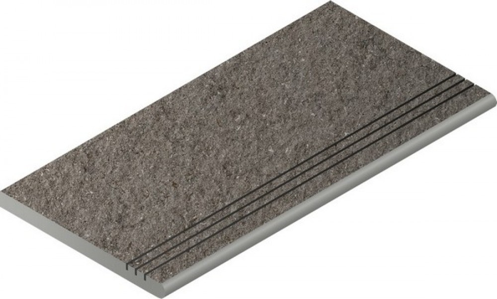 Ступень 60x30 Дискавер Фумэ закругленная грип Х2 структурированная серый 20мм Италон Ступень 60x30 Дискавер Фумэ закругленная грип Х2 структурированная серый 20мм Италон