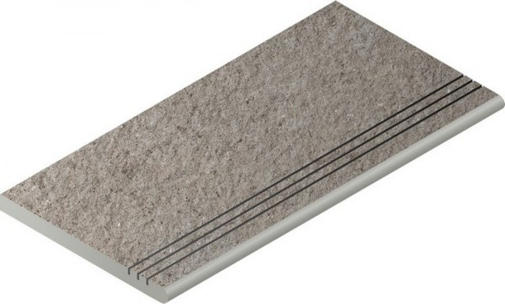 Ступень 60x30 Дискавер Грэй закругленная грип Х2 структурированная серый 20мм Италон Ступень 60x30 Дискавер Грэй закругленная грип Х2 структурированная серый 20мм Италон