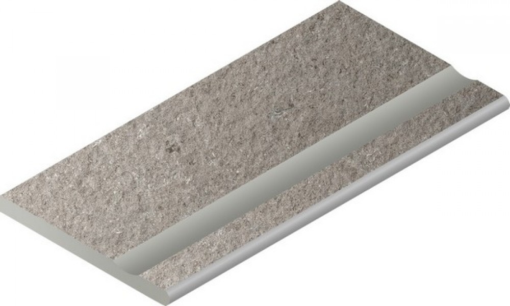 Керамогранит 60x30 Бортик Дискавер Грэй с выемкой закругленный Х2 структурированная серый 20мм Италон Керамогранит 60x30 Бортик Дискавер Грэй с выемкой закругленный Х2 структурированная серый 20мм Италон