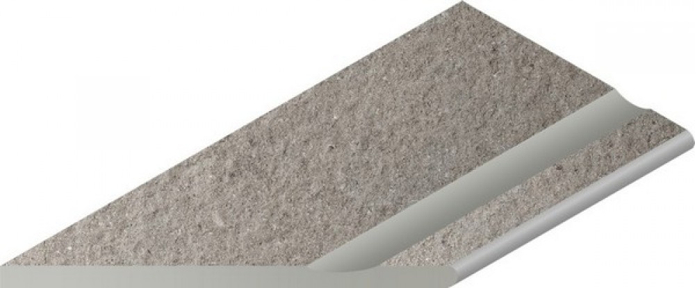 Керамогранит 60x30 Бортик Дискавер Грэй с выемкой закругленный левый Х2 структурированная серый 20мм Италон Керамогранит 60x30 Бортик Дискавер Грэй с выемкой закругленный левый Х2 структурированная серый 20мм Италон