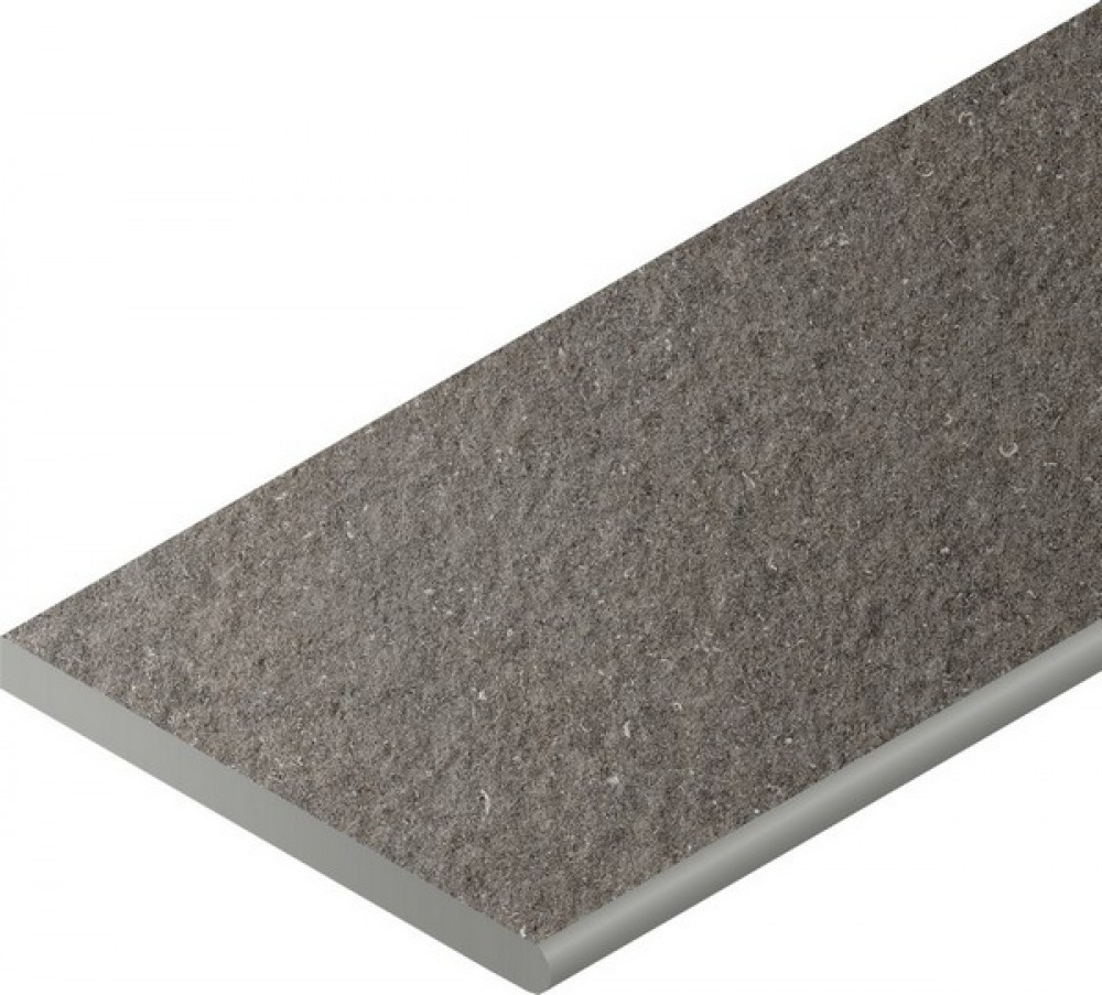 Керамогранит 60x30 Бортик Дискавер Фумэ закругленный правый Х2 структурированная серый 20мм Италон Керамогранит 60x30 Бортик Дискавер Фумэ закругленный правый Х2 структурированная серый 20мм Италон