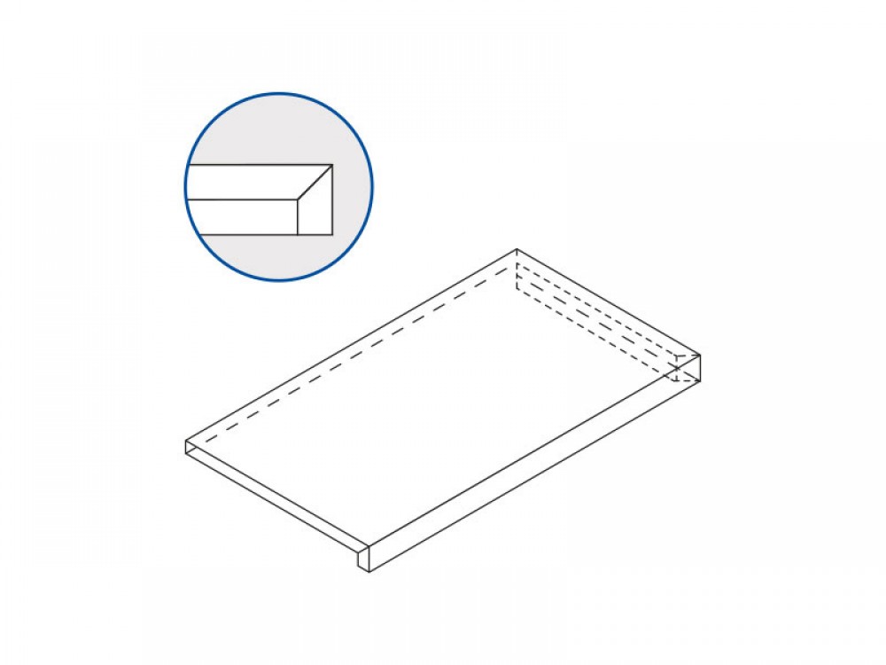 Ступень 60x33 Дистрикт Сэнд угл.правая Х2 матовая бежевый 20мм Италон Ступень 60x33 Дистрикт Сэнд угл.правая Х2 матовая бежевый 20мм Италон