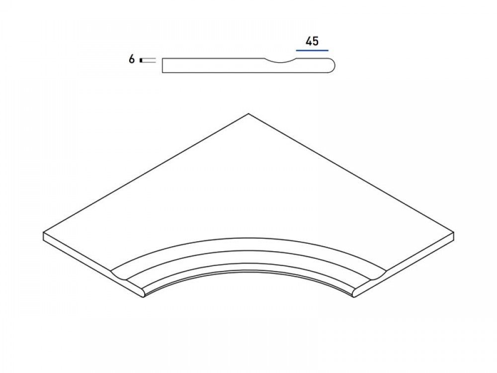 Керамогранит 60x60 Бортик Дистрикт Сэнд с выемкой угл.закругленный Х2 матовая бежевый 20мм Италон Керамогранит 60x60 Бортик Дистрикт Сэнд с выемкой угл.закругленный Х2 матовая бежевый 20мм Италон