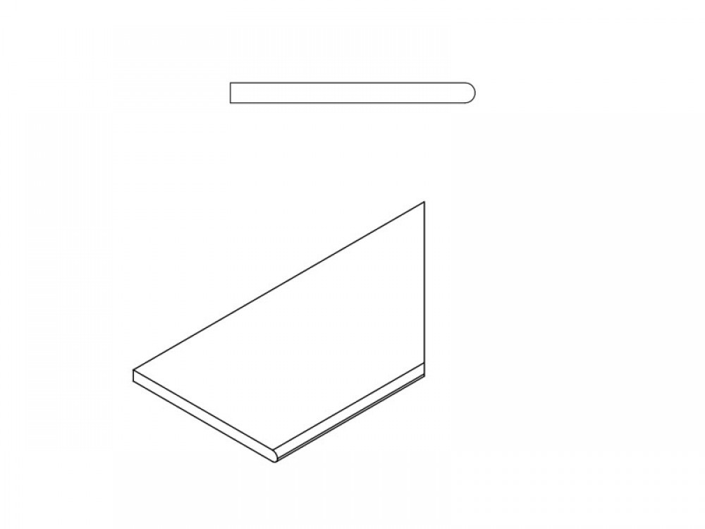 Керамогранит 60x30 Бортик Миллениум Сильвер закругл. пр. матовая серый 20мм Италон Керамогранит 60x30 Бортик Миллениум Сильвер закругл. пр. матовая серый 20мм Италон