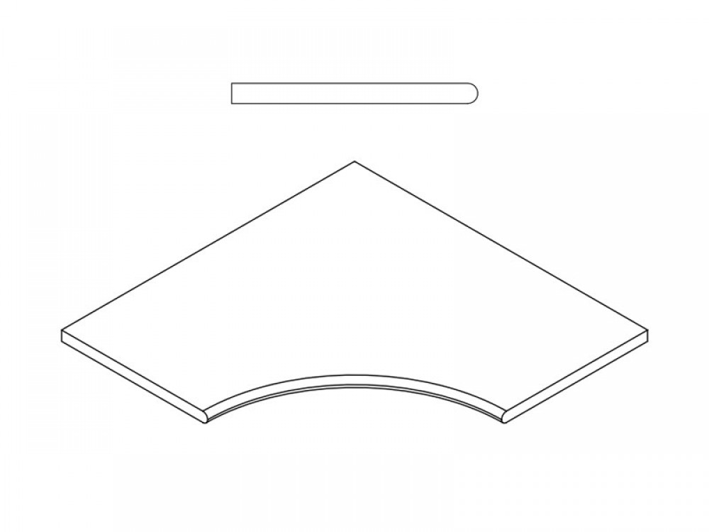 Керамогранит 60x60 Бортик Миллениум Сильвер угл. закругл. матовая серый 20мм Италон Керамогранит 60x60 Бортик Миллениум Сильвер угл. закругл. матовая серый 20мм Италон