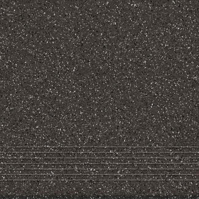 Плитка Cersanit 30x30 Milton ступень темно-серый ML4A403 матовая чёрный соль-перец Плитка Cersanit 30x30 Milton ступень темно-серый ML4A403 матовая чёрный соль-перец