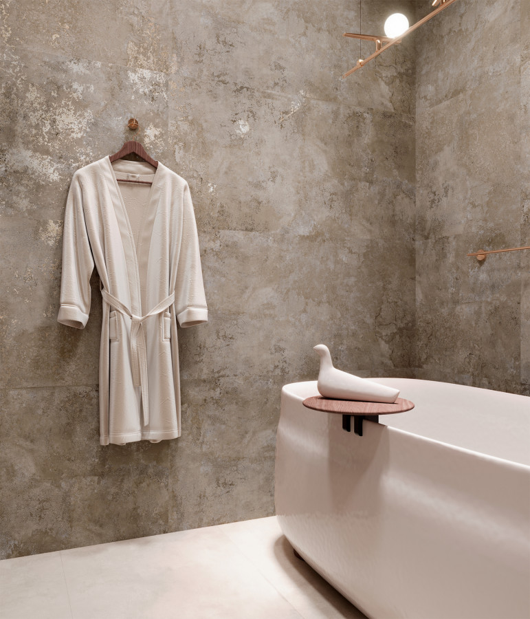 Керамогранит 120x60 8мм матовая с глянцевым эффектом GI8003-A Eragon Dark Brown коричневый бетон Arcadia Ceramica Керамогранит 120x60 8мм матовая с глянцевым эффектом GI8003-A Eragon Dark Brown коричневый бетон Arcadia Ceramica