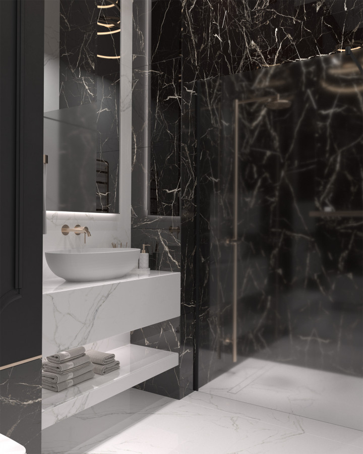 Керамогранит 60x60 8мм хай глосс HG2008-A Black Spinder чёрный мрамор Arcadia Ceramica Керамогранит 60x60 8мм хай глосс HG2008-A Black Spinder чёрный мрамор Arcadia Ceramica