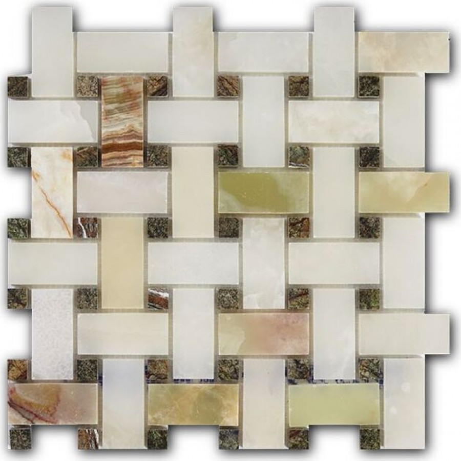 Мозаика 30x30 Basket Weave Verde/rain Marble Mosaic глянцевая, лаппатированная, полированная бежевый мозаика 10мм Art Natura Мозаика 30x30 Basket Weave Verde/rain Marble Mosaic глянцевая, лаппатированная, полированная бежевый мозаика 10мм Art Natura