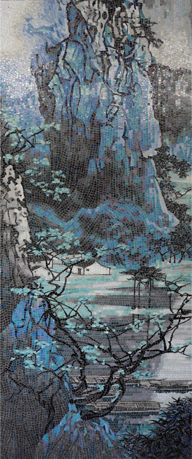 Панно 300x120 Югао голубой Art Natura Панно 300x120 Югао голубой Art Natura