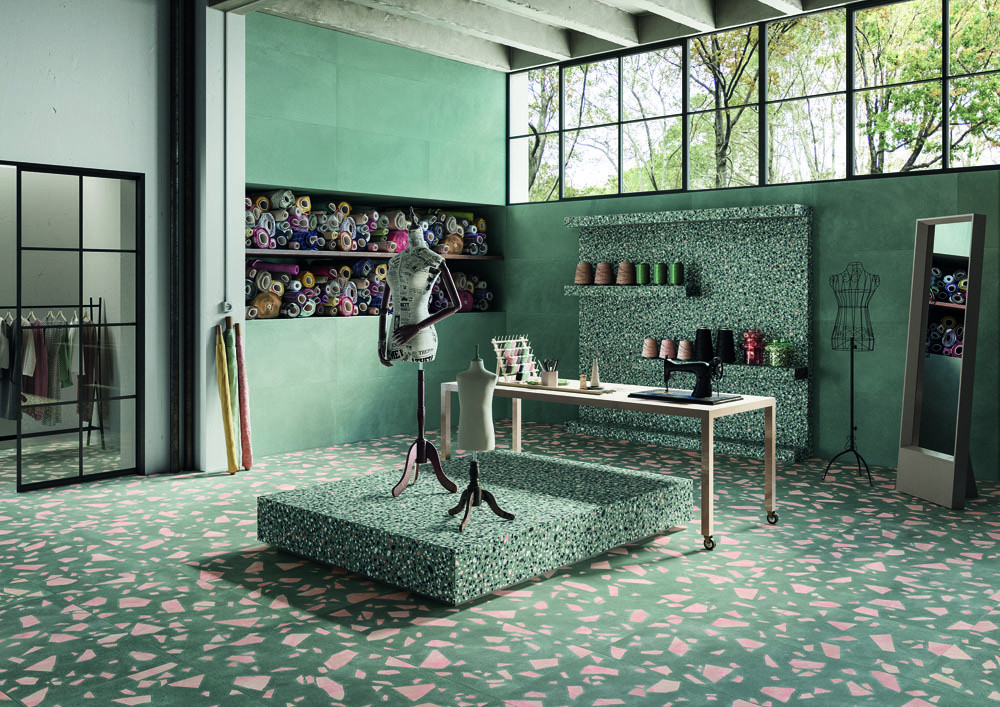 Керамогранит 120x60 Green Rock Medley матовая, неполированная зеленый камень 9.5мм Ergon Керамогранит 120x60 Green Rock Medley матовая, неполированная зеленый камень 9.5мм Ergon