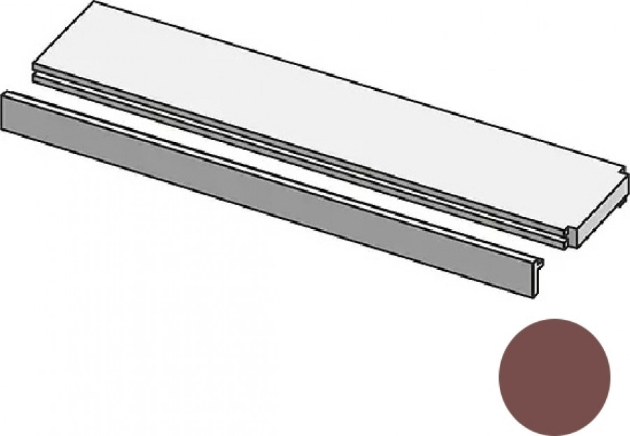 Горизонтальный профиль 300x13 Profilo In Salice Terminale Marrone Brac коричневый Mutina Горизонтальный профиль 300x13 Profilo In Salice Terminale Marrone Brac коричневый Mutina