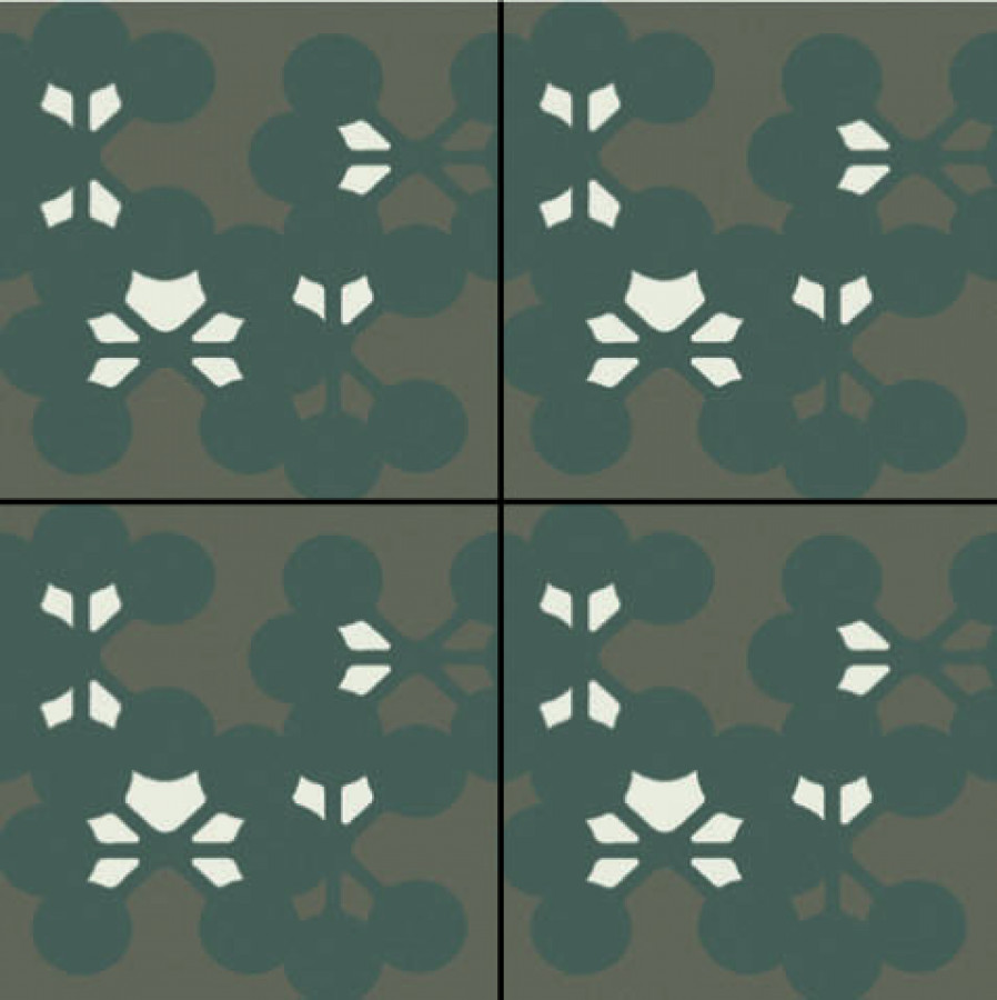 Керамогранит 20x20 Flores Nero Matt Azulej матовая белый камень 10мм Mutina Керамогранит 20x20 Flores Nero Matt Azulej матовая белый камень 10мм Mutina