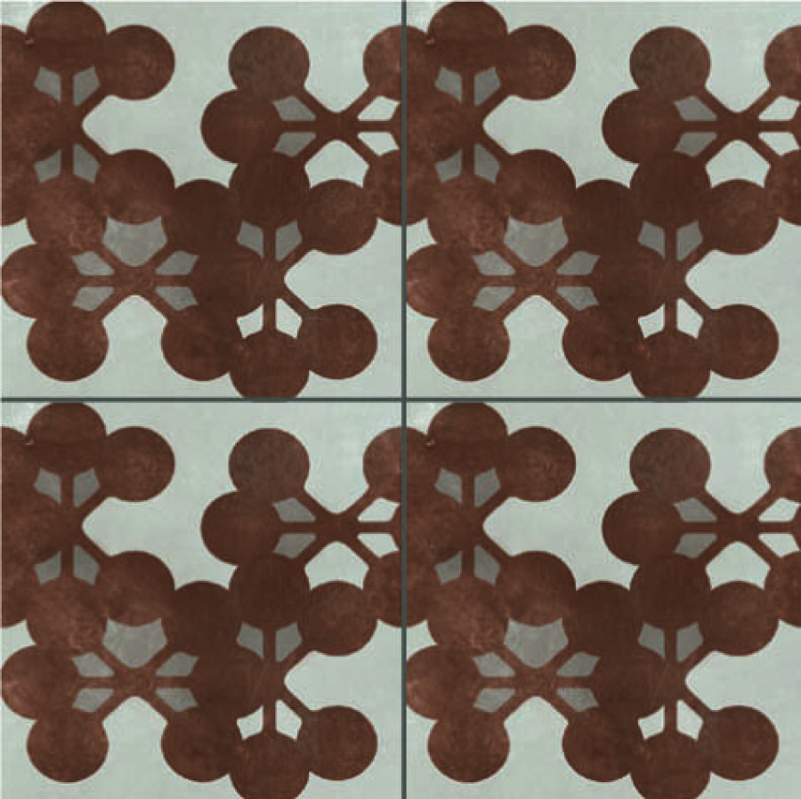 Керамогранит 20x20 Flores Grigio Matt Azulej матовая коричневый камень 10мм Mutina Керамогранит 20x20 Flores Grigio Matt Azulej матовая коричневый камень 10мм Mutina