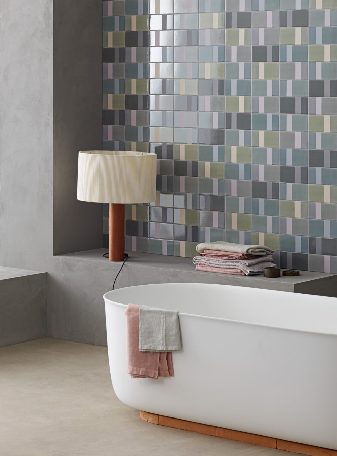 Керамогранит 20x10 Ash Light Luc Diarama глянцевая, полированная мультиколор в полоску 9мм Mutina Керамогранит 20x10 Ash Light Luc Diarama глянцевая, полированная мультиколор в полоску 9мм Mutina