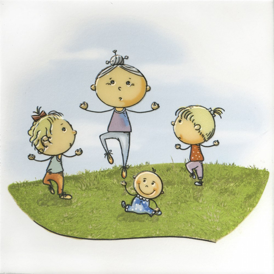 Плитка 20x20 6.9мм OSA2545009 Декор Весёлые старты Плитка 20x20 6.9мм OSA2545009 Декор Весёлые старты