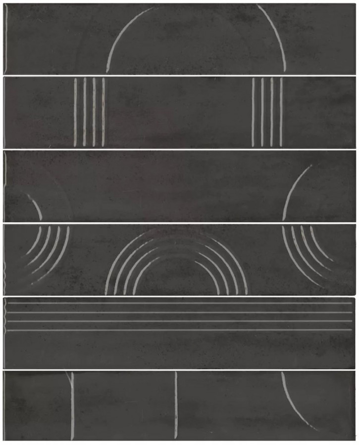 Плитка 36x29 10мм KMP3STA009RN6X Панно Мажорель чёрный глянцевый из 6 частей глянцевая Kerama Marazzi Плитка 36x29 10мм KMP3STA009RN6X Панно Мажорель чёрный глянцевый из 6 частей глянцевая Kerama Marazzi