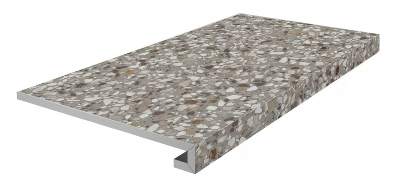 Ступень 60x33 9мм KM6060G0011RGCF фронтальная клееная Бричиола серый матовый обрезной матовая Kerama Marazzi Ступень 60x33 9мм KM6060G0011RGCF фронтальная клееная Бричиола серый матовый обрезной матовая Kerama Marazzi