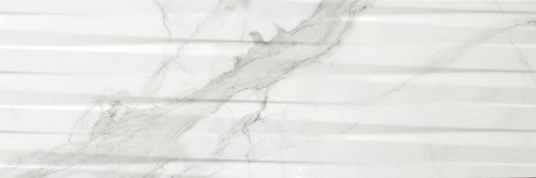 Плитка 90x30 настенная Rlv Statuario Mate рельефная матовая белый Cifre Плитка 90x30 настенная Rlv Statuario Mate рельефная матовая белый Cifre