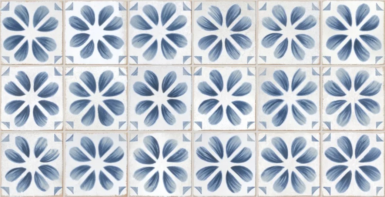 Керамогранит 63x32 9мм Deco Iris Blue глянцевая Gayafores Керамогранит 63x32 9мм Deco Iris Blue глянцевая Gayafores