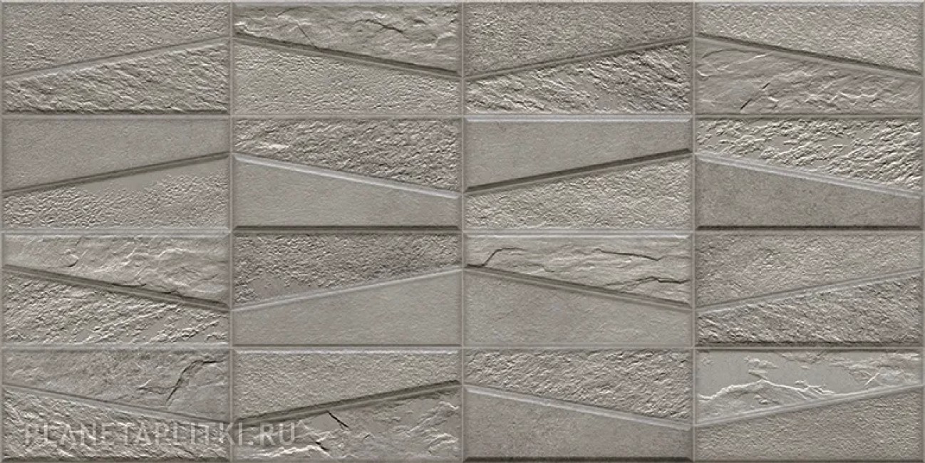 Декор 64x32 9мм Materika Tektonia Dark Grey матовая Ibero Декор 64x32 9мм Materika Tektonia Dark Grey матовая Ibero